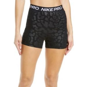 PRO DRI-FIT WOMENS HIGH WAISTED 3" SHORTS IN BLACK XS leopard animal print